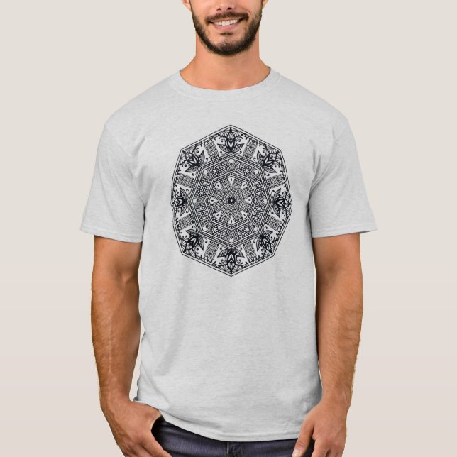 T-shirt Ornement rond de mandala (Devant)