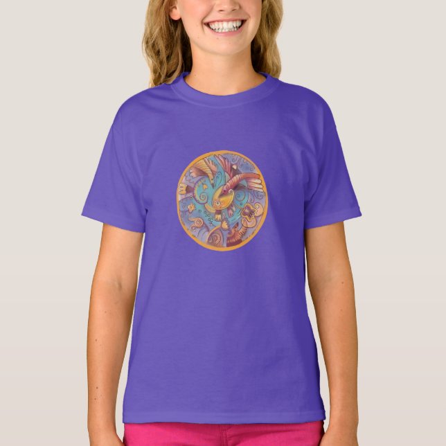 T-shirt ornemental fleuri (Devant)