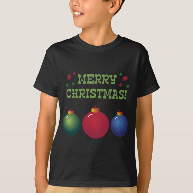 T-shirt Ornements de Noël (Devant)