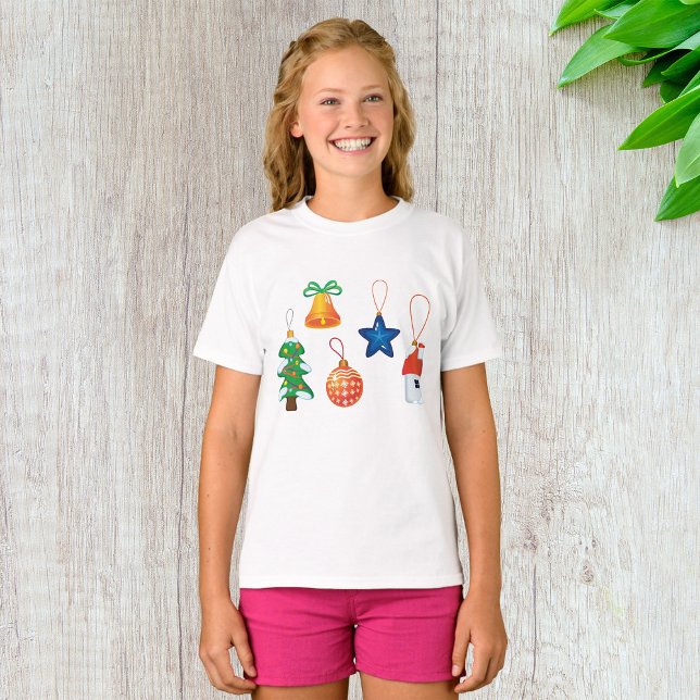 T-shirt Ornements de Noël décoratifs (Créateur téléchargé)