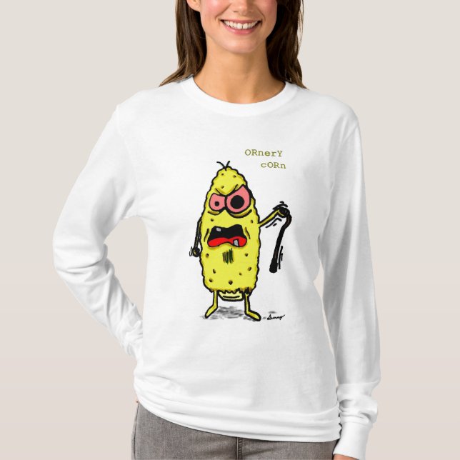 T-shirt Ornery Corn femmes Sweatshirt à capuchon (Devant)