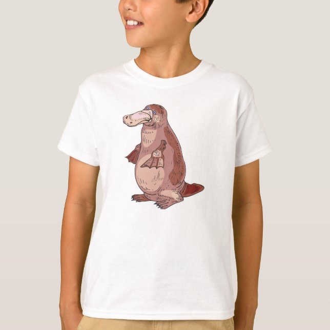 T-shirt ornithorynque debout (Devant)