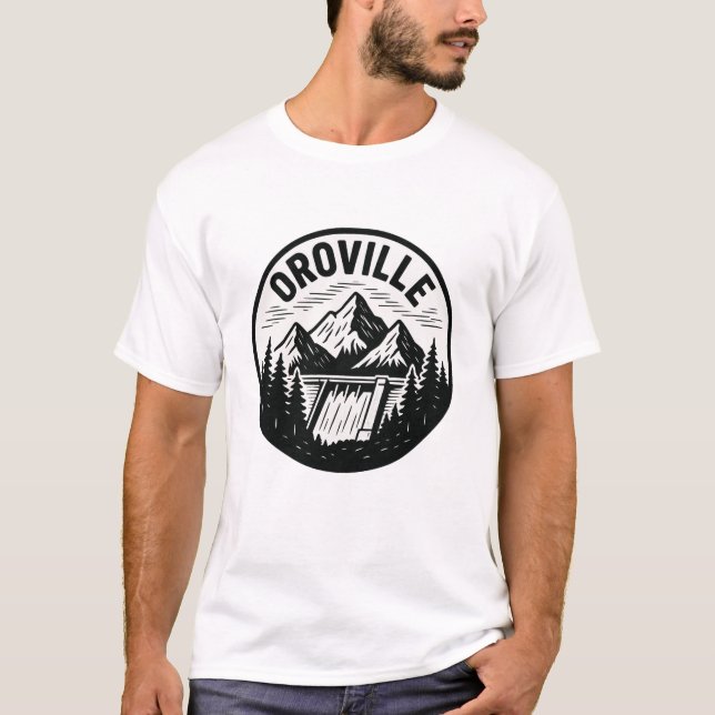T-shirt Oroville California - Emblem Design (Devant)