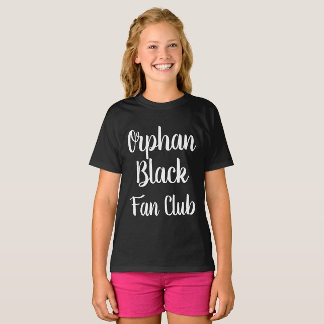 T-shirt Orphan Black fan club police de calligraphie (Devant entier)