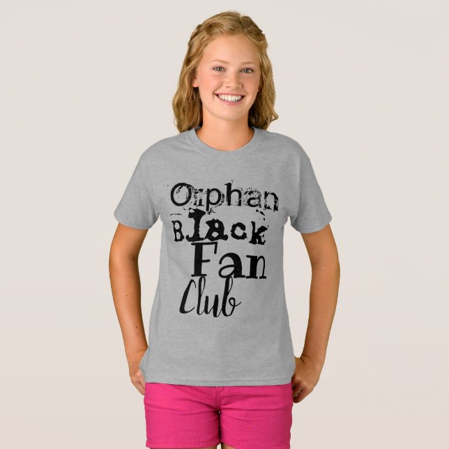 T-shirt Orphan Black Fan Club, polices mixtes (Devant entier)