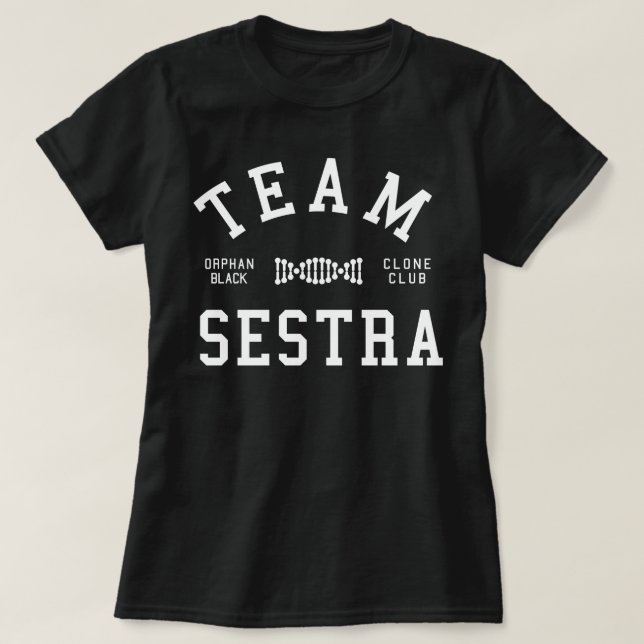 T-shirt Orphelin Black Team Sestra (Design devant)