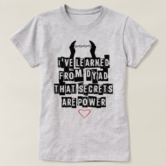 T-shirt orphelin de conception de secrets de dyade (Design devant)