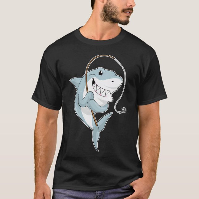 T-shirt Orque en pêcheur avec canne à pêche (Devant)