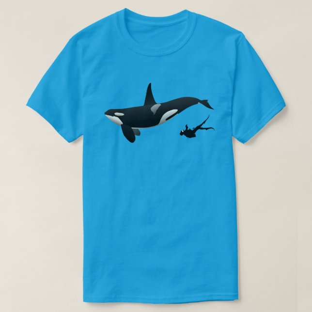 T-shirt Orque et plongeur en scaphandre  (Design devant)