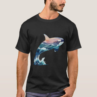 T-shirt Orque Mystique Épaulard Baleine Océanique Double E