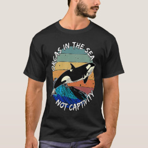 T-shirt Orques Dans La Mer Pas En Captivité Les Animaux Do