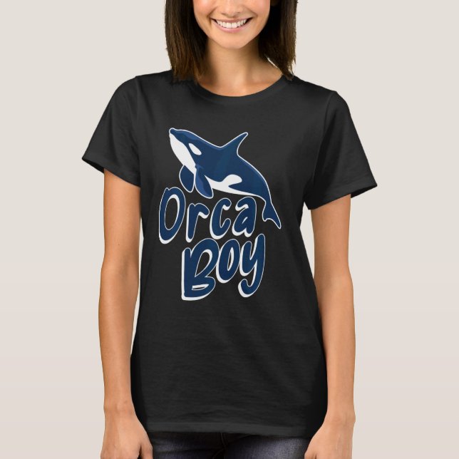 T-shirt Orques Orca Orca Boy Whales Long Sleeve (Devant)