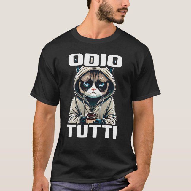 T-shirt Orso Divertente Regalo I Hait People I Odio Tutti (Devant)