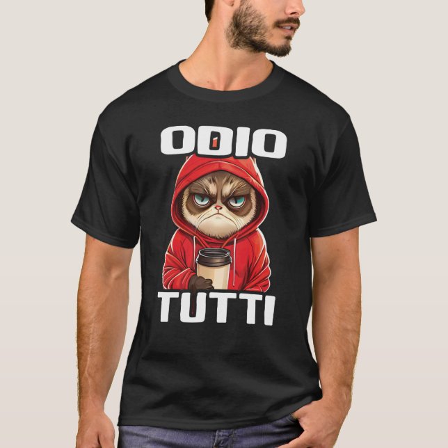 T-shirt Orso Divertente Regalo I Hait People I Odio Tutti (Devant)