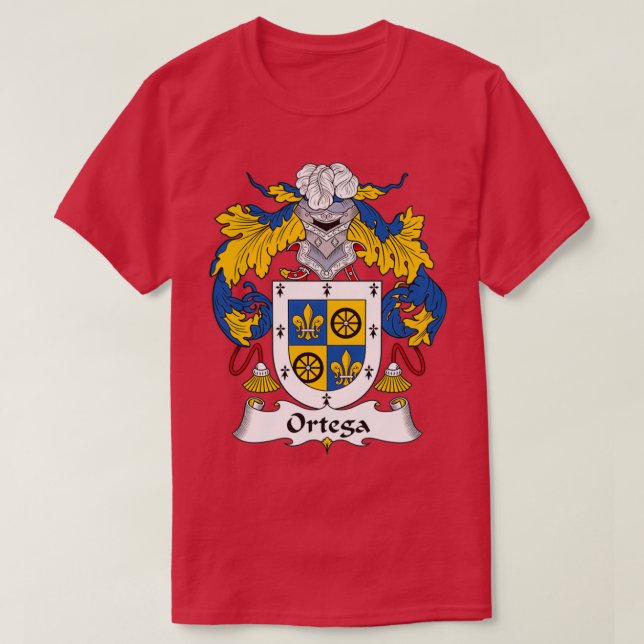 T-shirt Ortega Coat of Arms Family Crest (Design devant)