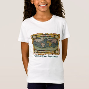 T-Shirt Ortelius Old World Map World Peace Supporter Tee