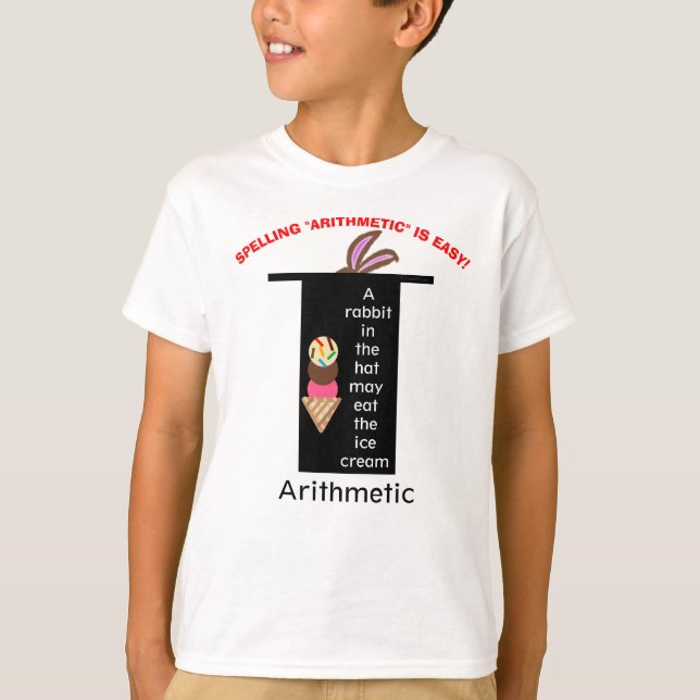 T-shirt Orthographe Arithmétique Magie Rabbit (Devant)