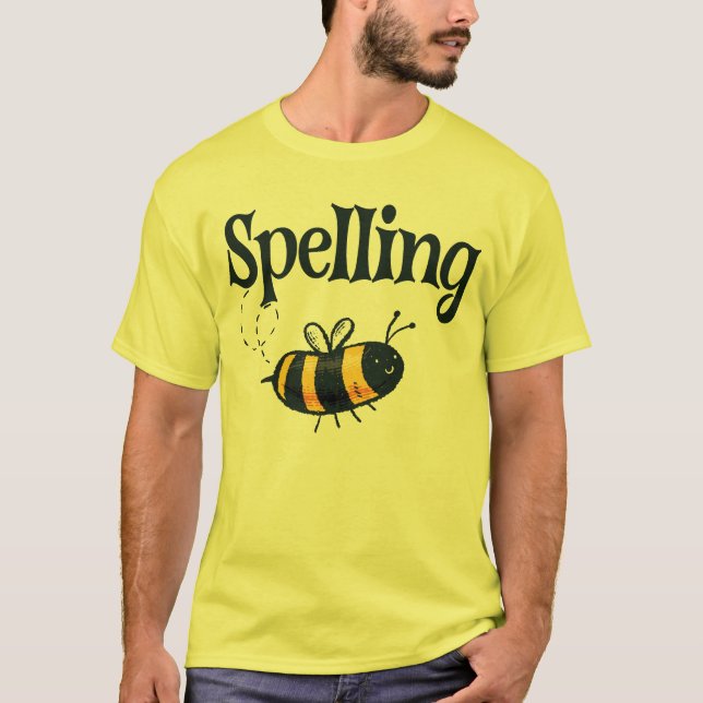 T-shirt Orthographe Bee Buzzing concours d'orthographe Bee (Devant)