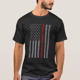 T-shirt Orthophoniste Drapeau américain vintage