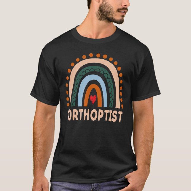 T-shirt Orthoptist Rainbow Cute Appréciation Travail essen (Devant)