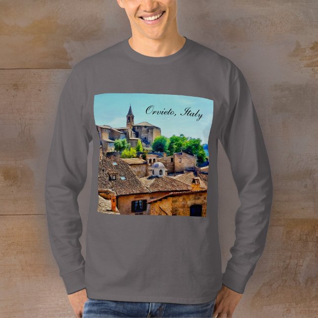 T-shirt Orvieto Italie Hillside avec Orvieto Texte (Créateur téléchargé)