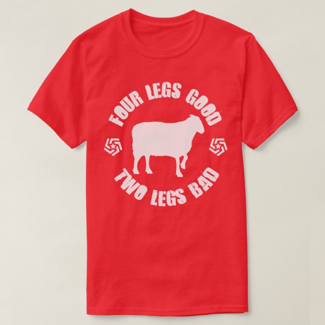 T-shirt Orwell Animal Farm Quatre Jambes Bon Deux Jambes M (Design devant)