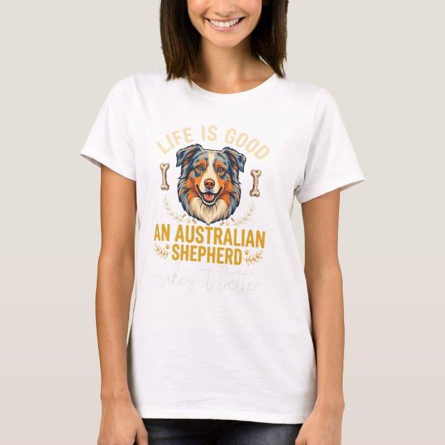 T-shirt Os Australien Bonne Vie Bone de chien (Devant)