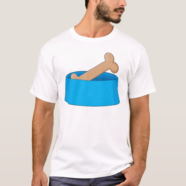 T-shirt Os de chien dans la cuvette (Devant)