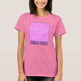 T-shirt Os de crâne et de croix de règle de filles