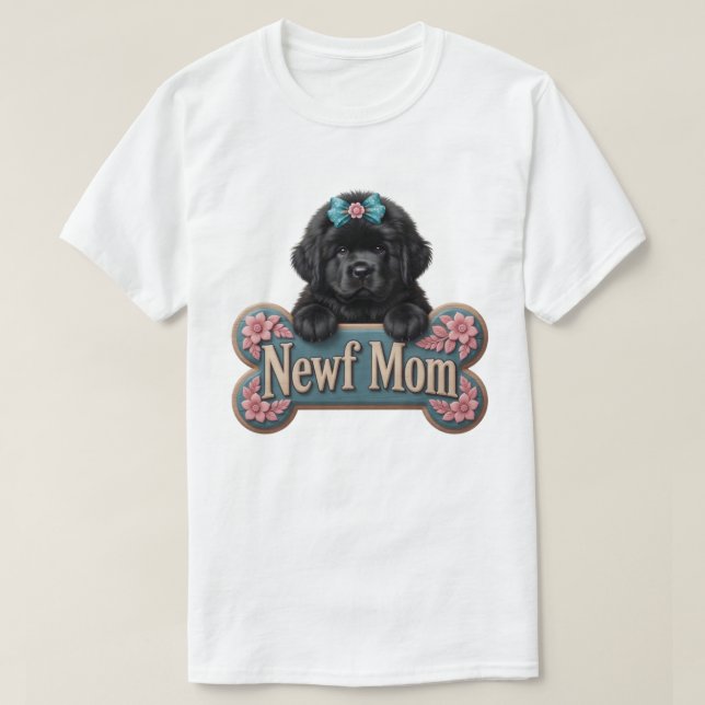T-shirt Os de maman Newf (Design devant)