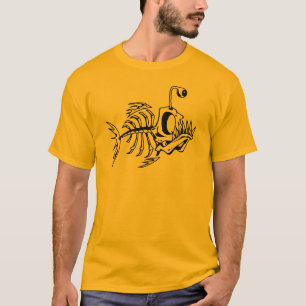 T-shirt os de poissons squelettiques