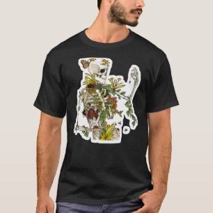 T-shirt Os et botanique Squelette Plante Botanique