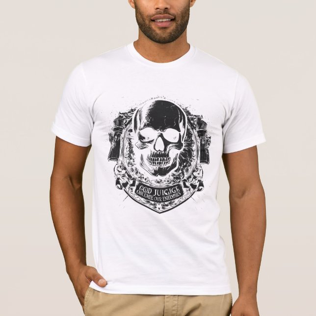T-shirt Os et fleurs (Devant)