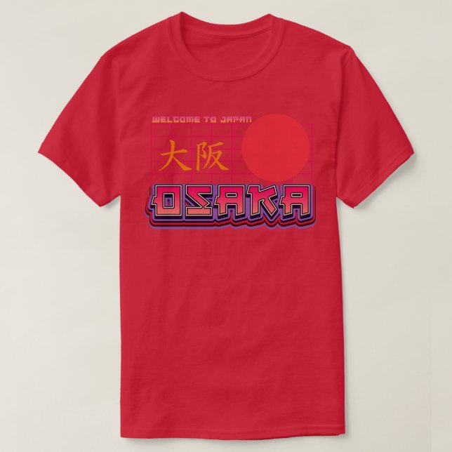 T-shirt Osaka Japan City Travel (Design devant)
