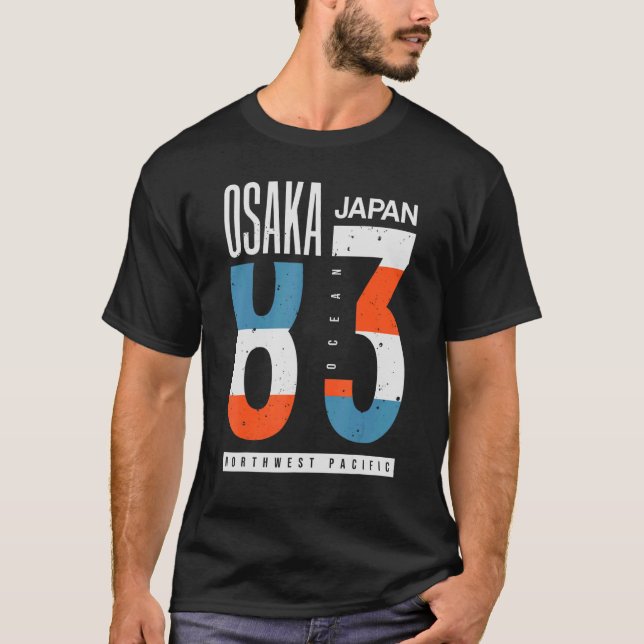 T-shirt Osaka Japon 83 Océan Nord-Ouest Pacifique (Devant)