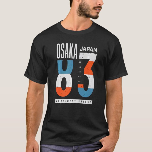 T-shirt Osaka Japon 83 Océan Nord-Ouest Pacifique (Devant)