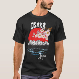 T-shirt Osaka Japon Drapeau Cherry Blossom Souvenir