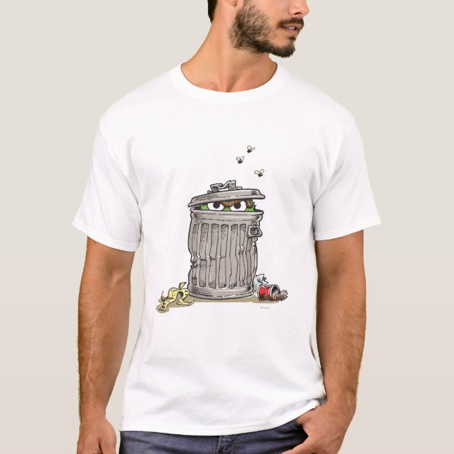 T-shirt Oscar vintage dans une poubelle (Devant)