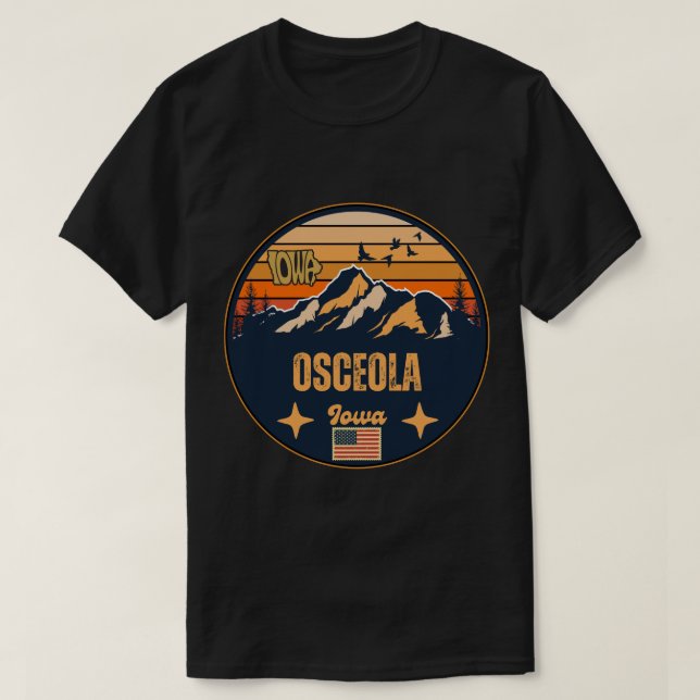 T-shirt Osceola, Iowa (Design devant)