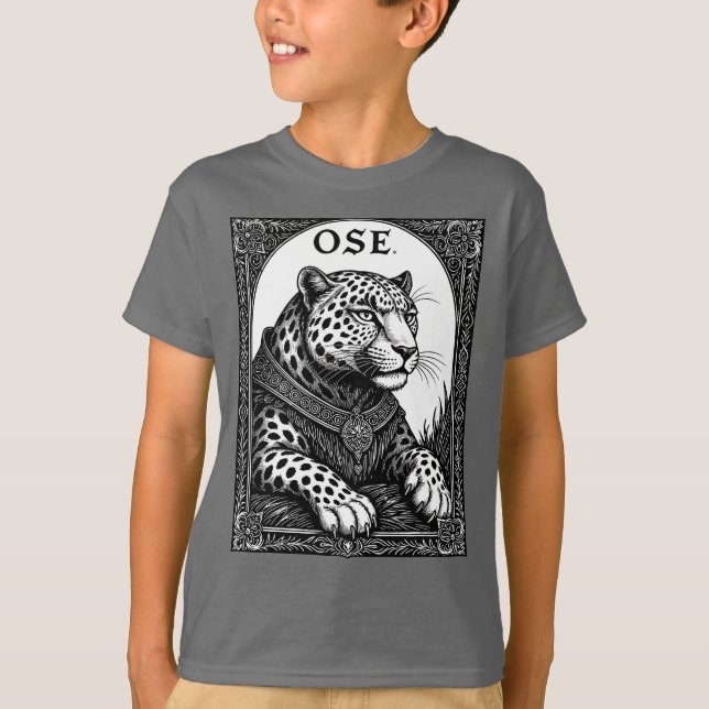 T-shirt Ose le léopard goétique s'élève (Devant)