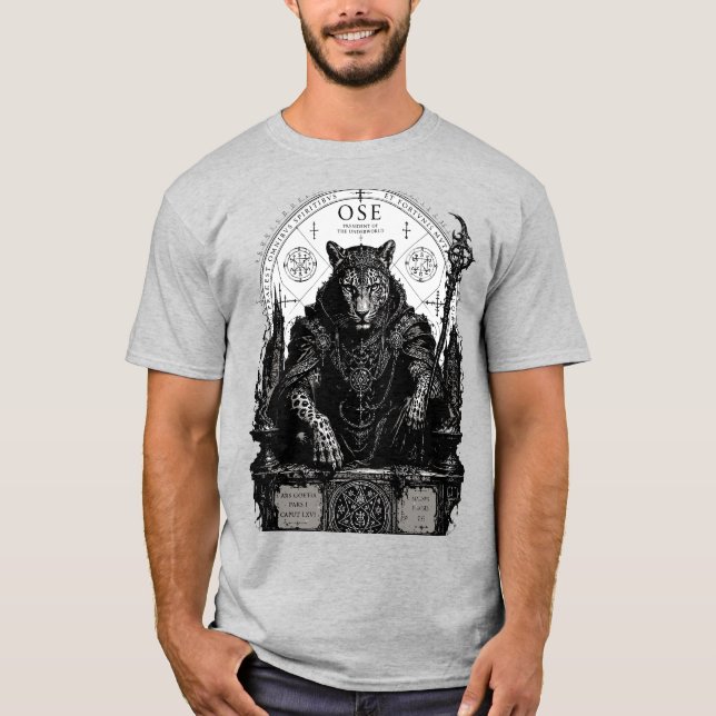 T-shirt Ose Léopard Occulte Gothique (Devant)