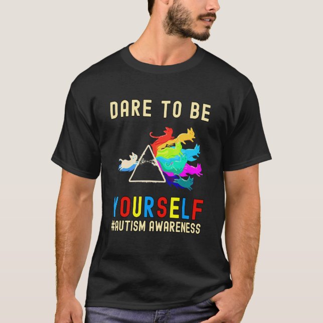 T-shirt Osez être vous-même Autisme Sensibilisation Chat P (Devant)