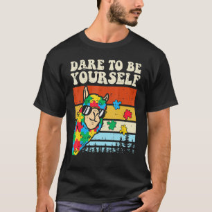 T-shirt Osez être vous-même Llama Puzzle Sensibilisation à