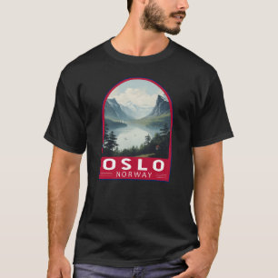 T-shirt Oslo Norvège Travel Art Vintage