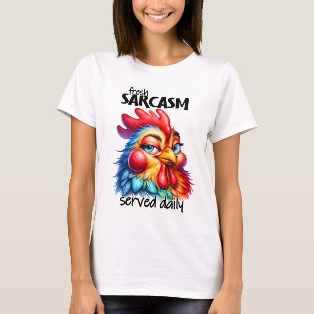 T-shirt Ostensiblement sarcastique coq art de mots (Devant)