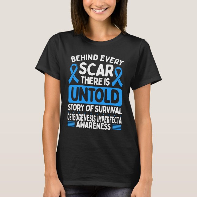 T-shirt Ostéogenèse Imperfecta Sensibilisation Chaque Scar (Devant)