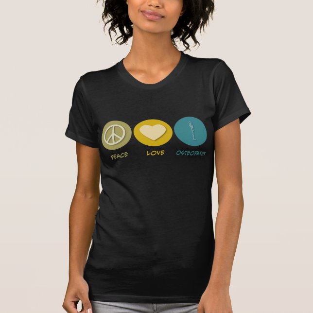 T-shirt Ostéopathie d'amour de paix (Devant)