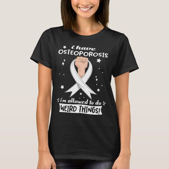 T-shirt Ostéoporosis Awareness Month Ribbon (Devant)