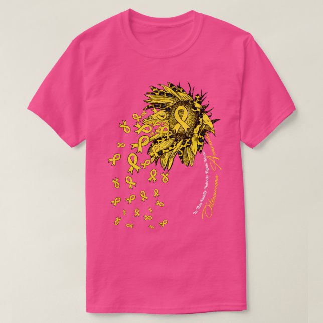 T-shirt Ostéosarcome Sensibilisation tournesol personne ne (Design devant)