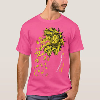 T-shirt Ostéosarcome Sensibilisation tournesol personne ne